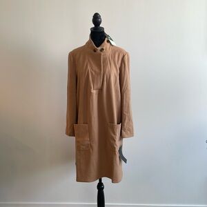 Tuckernuck Camel dress with elbow patches.